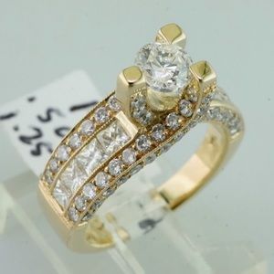 14k Sophia Fiori Diamond engagement ring